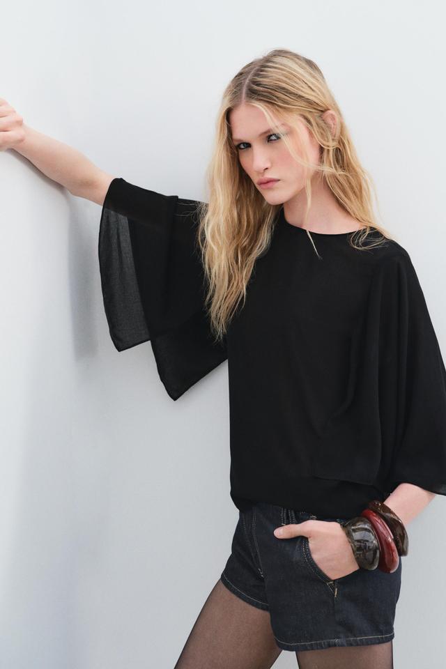 FLOWY CAPE TOP ZW COLLECTION Product Image