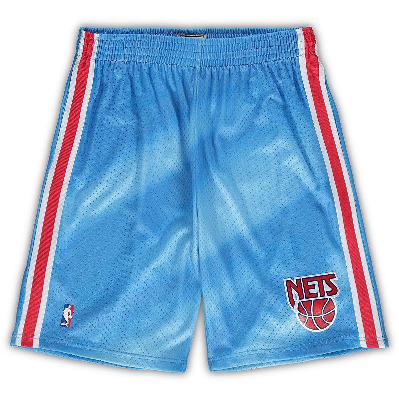 Mens Mitchell & Ness Blue New Jersey Nets Big & Tall Hardwood Classics Team Swingman Shorts Product Image