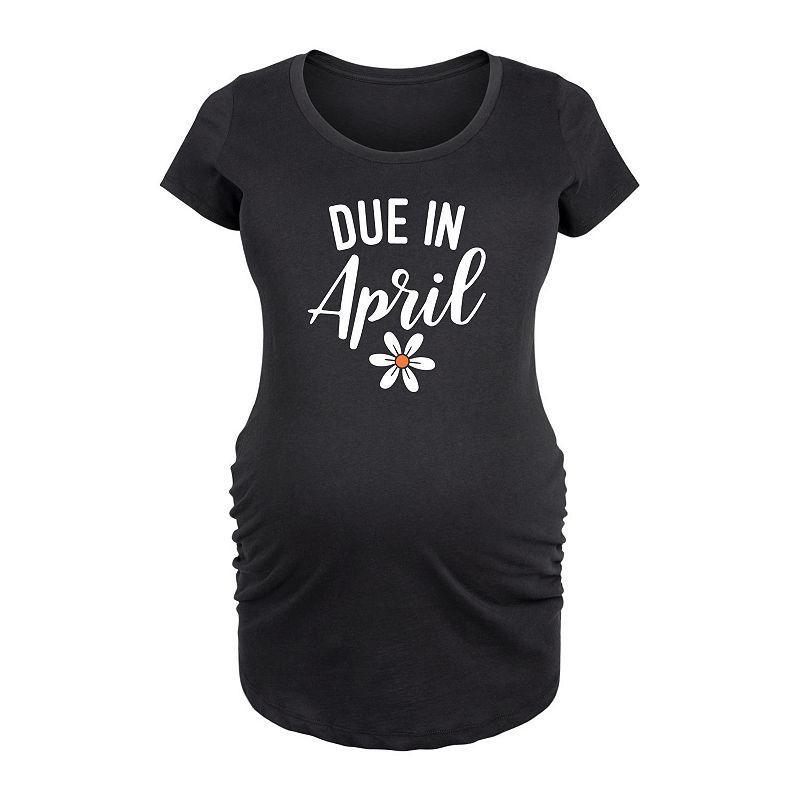 Maternity Due in April Graphic Tee, Girls Product Image