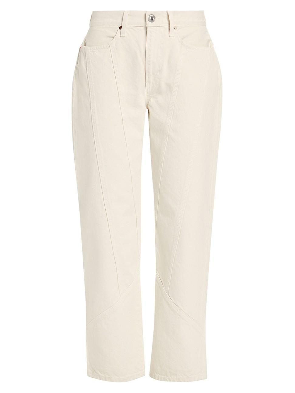 Womens Engineered Wide-Leg Jeans Product Image