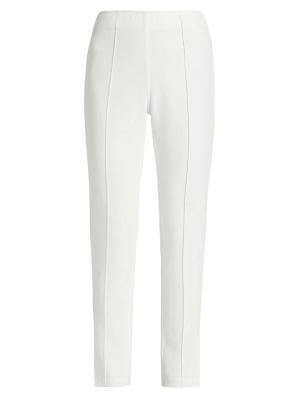 Brianne Pintuck Crepe Pants In Ivory Product Image