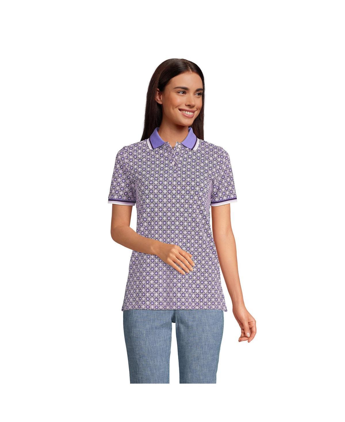 Petite Lands End Mesh Polo Shirt, Womens Product Image