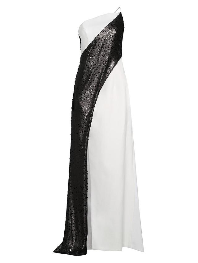 Womens Ava Sequin Colorblocked Gown Product Image