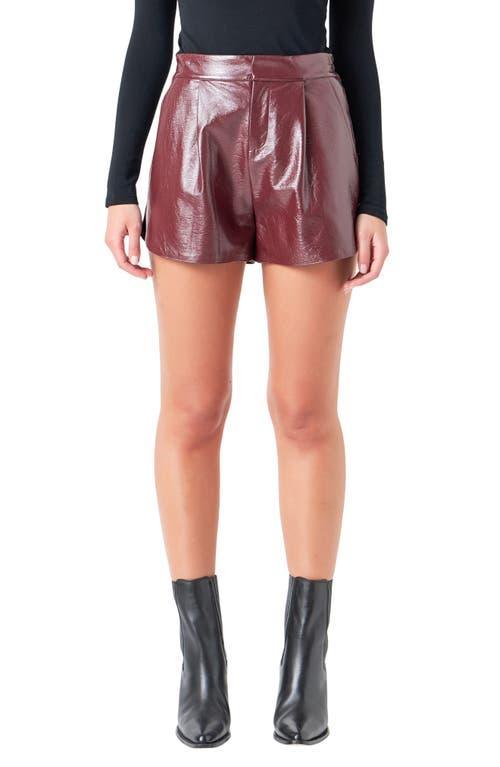 Grey Lab Shiny Faux Leather Shorts Product Image