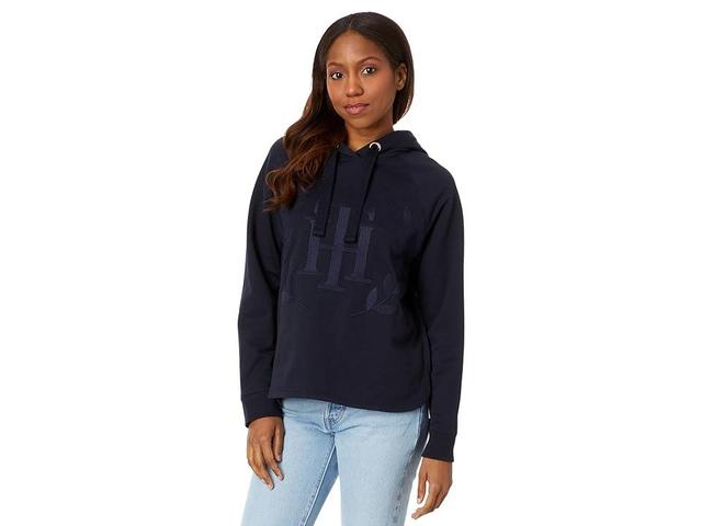 Tommy Hilfiger Embroidered Hoodie (Sky Captain) Women's Sweater Product Image