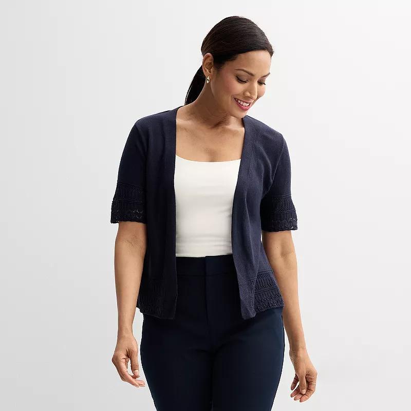 Womens Robbie Bee Pointelle Cardigan Product Image