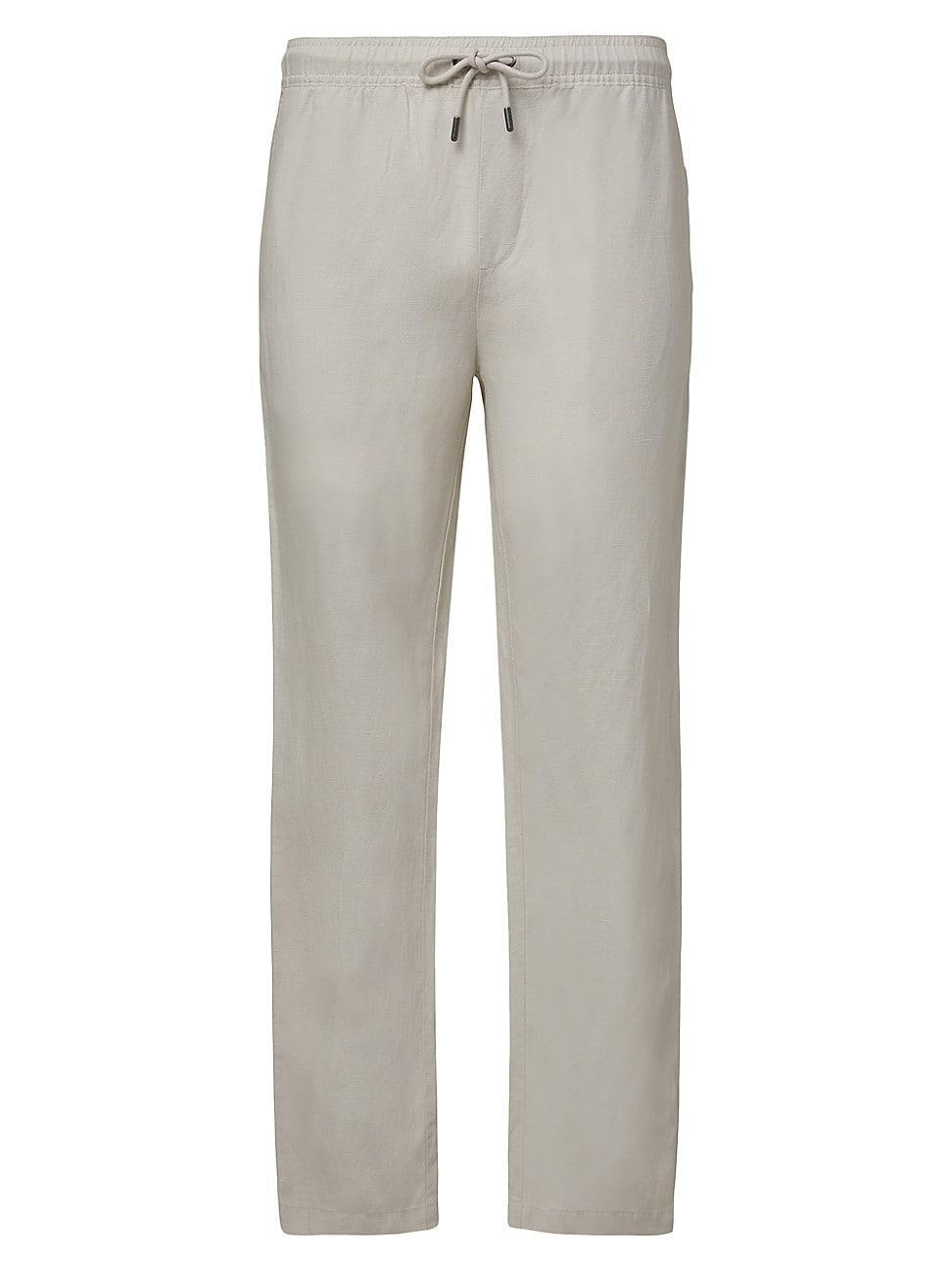 Mens Linen-Blend Drawstring Pants Product Image