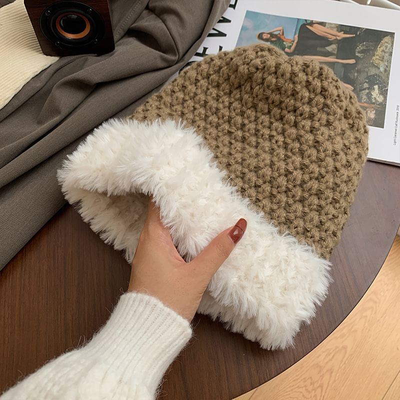 Faux Fur Knit Beanie product image