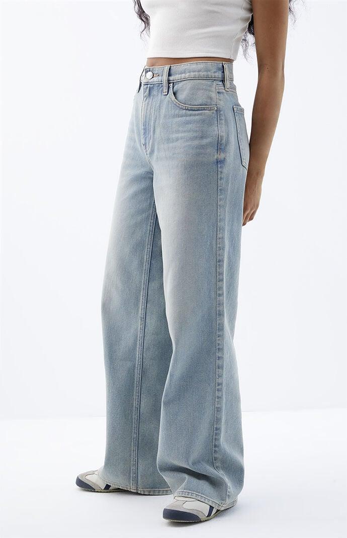 Women's Cali Light Indigo Tint Baggy Boyfriend Jeans Product Image