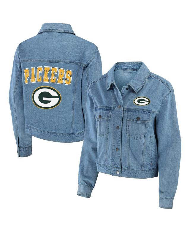 Womens Wear by Erin Andrews Green Bay Packers Full-Snap Denim Jacket Product Image