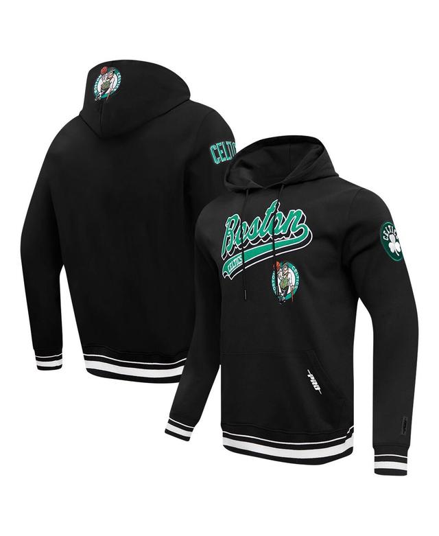 Mens Pro Standard Black Boston Celtics Script Tail Pullover Hoodie Product Image