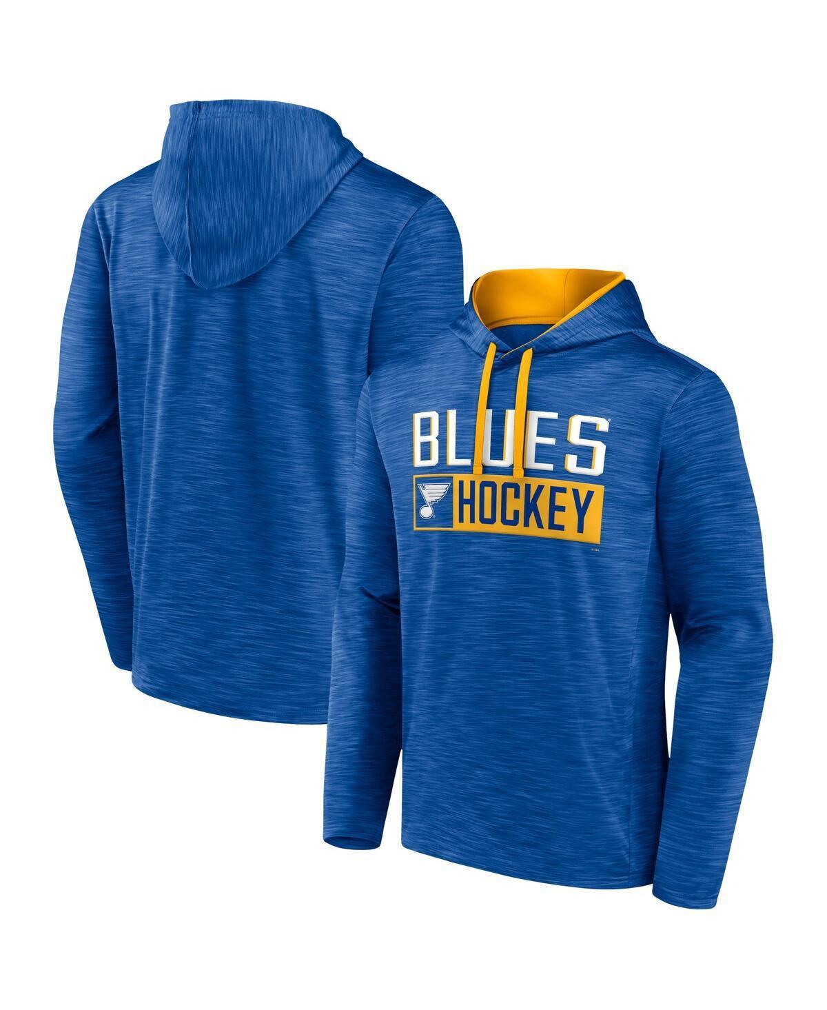 Mens Fanatics Branded Heather Blue St. Louis Blues Close Shave Pullover Hoodie Product Image