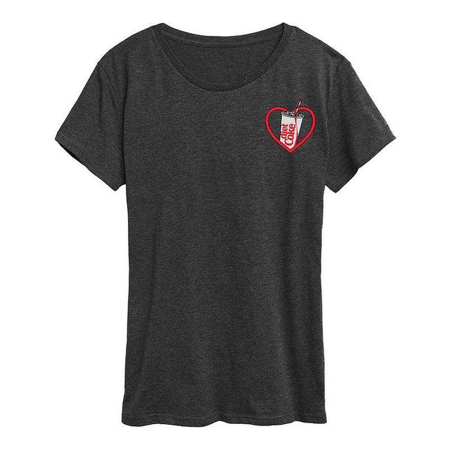 Womens Diet Coke Heart Graphic Tee Product Image