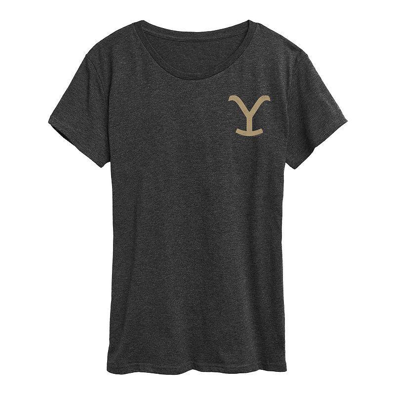 Womens Yellowstone Y Brand Graphic Tee Heather Grey Product Image