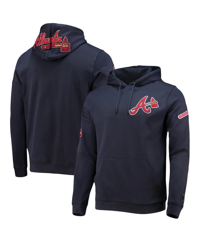 Mens Pro Standard Navy Atlanta Braves Team Logo Pullover Hoodie Product Image