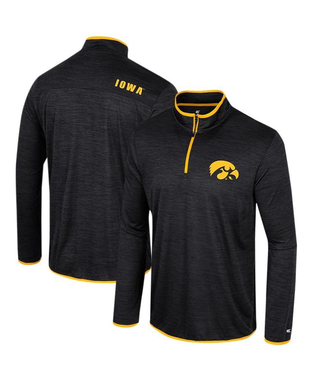 Mens Colosseum Black Iowa Hawkeyes Wright Quarter-Zip Windshirt Product Image