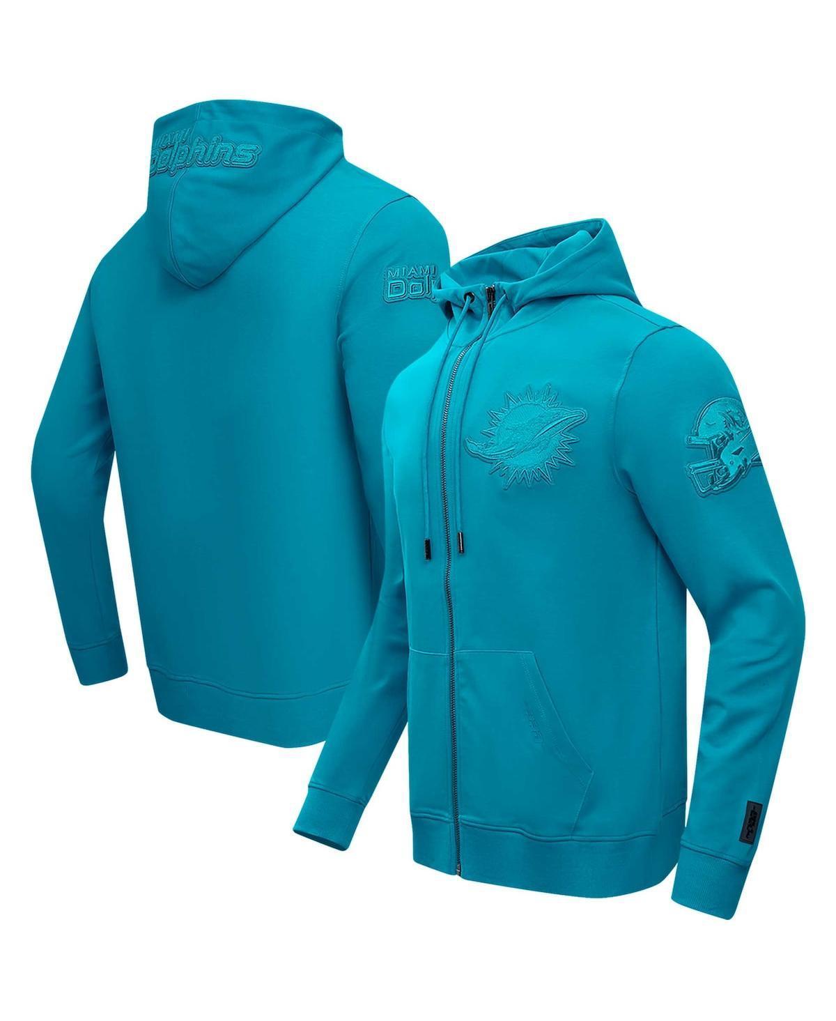 Pro Standard Mens Aqua Miami Dolphins Triple Tonal Full-Zip Hoodie Product Image