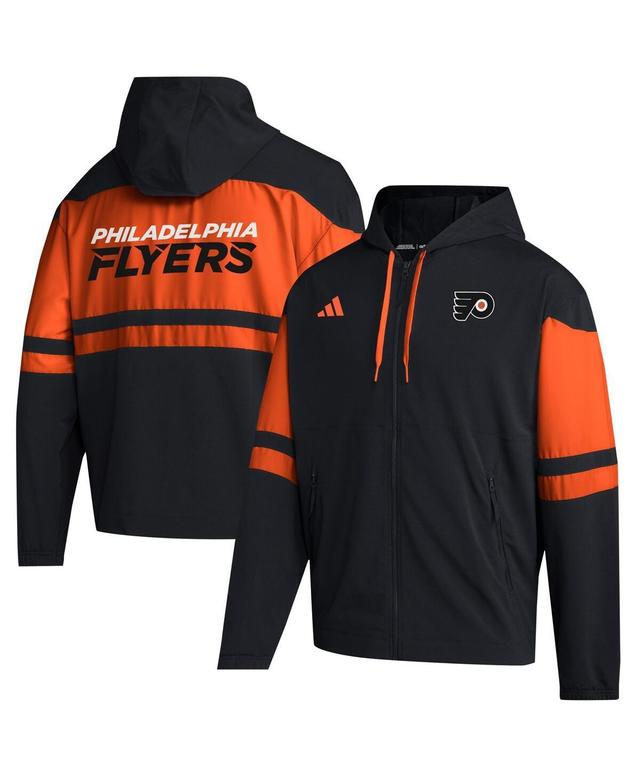 Mens adidas Black Philadelphia Flyers Full-Zip Hoodie Product Image