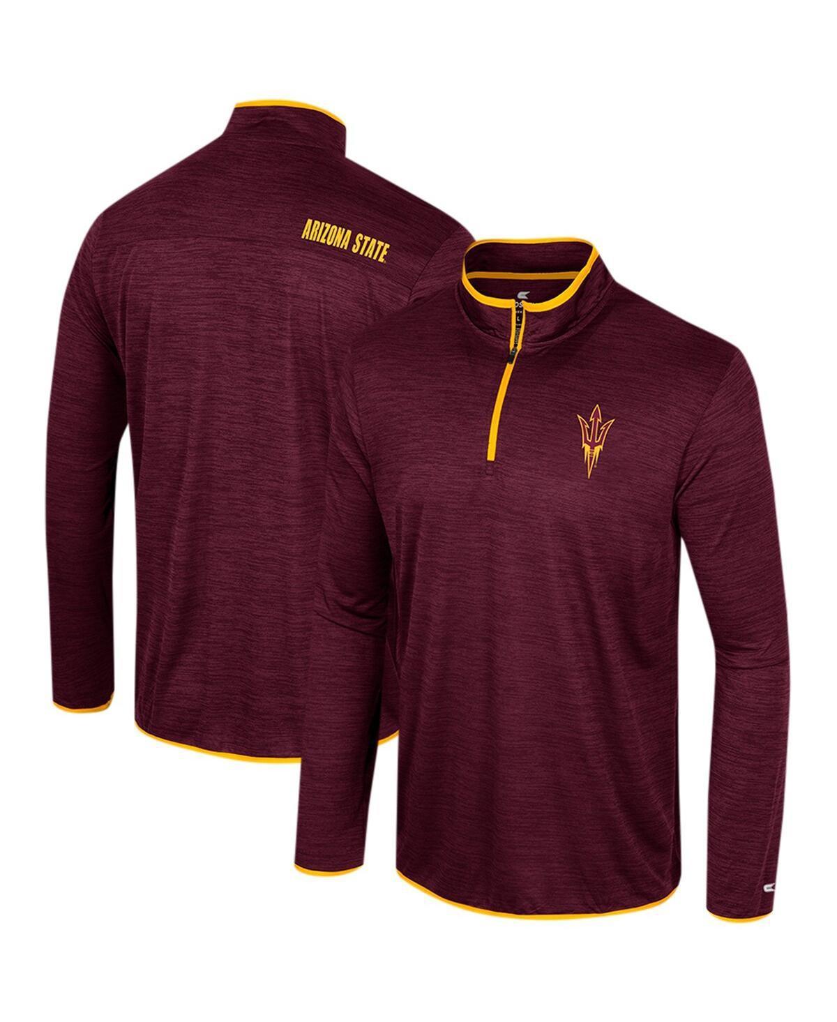 Mens Colosseum Maroon Arizona State Sun Devils Wright Quarter-Zip Windshirt Product Image