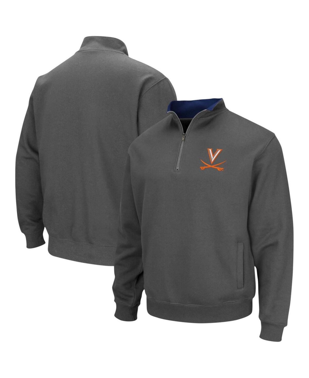 Mens Colosseum Charcoal Virginia Cavaliers Tortugas Team Logo Quarter-Zip Jacket Product Image