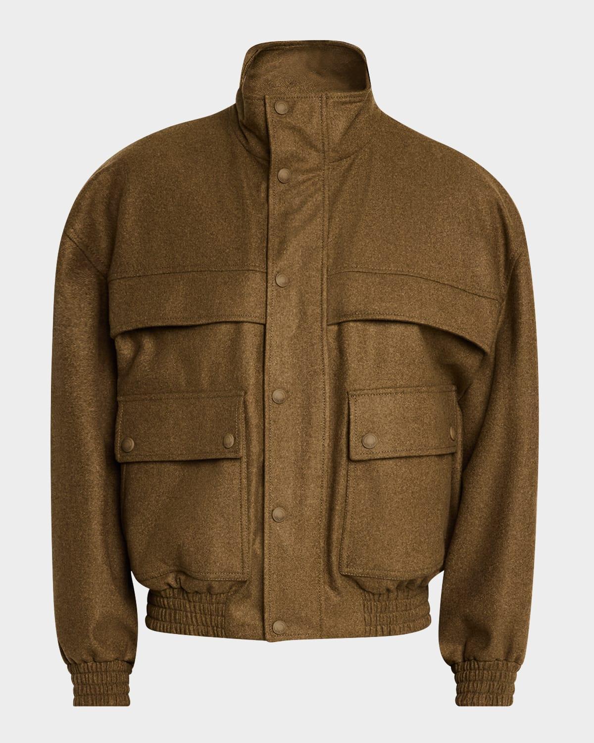 Men's Tristar Wool and Cashmere Bomber Jacket Product Image