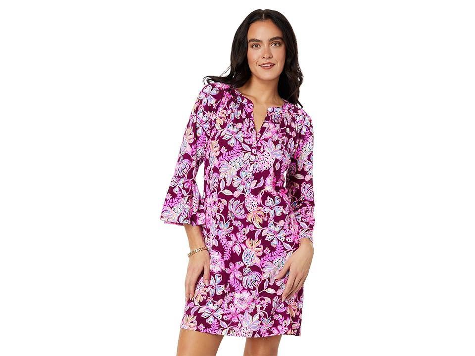 Lilly Pulitzer Norris 3/4 Sleeve Dress (Amarena Cherry Tropical with A Twist) Women's Dress Product Image