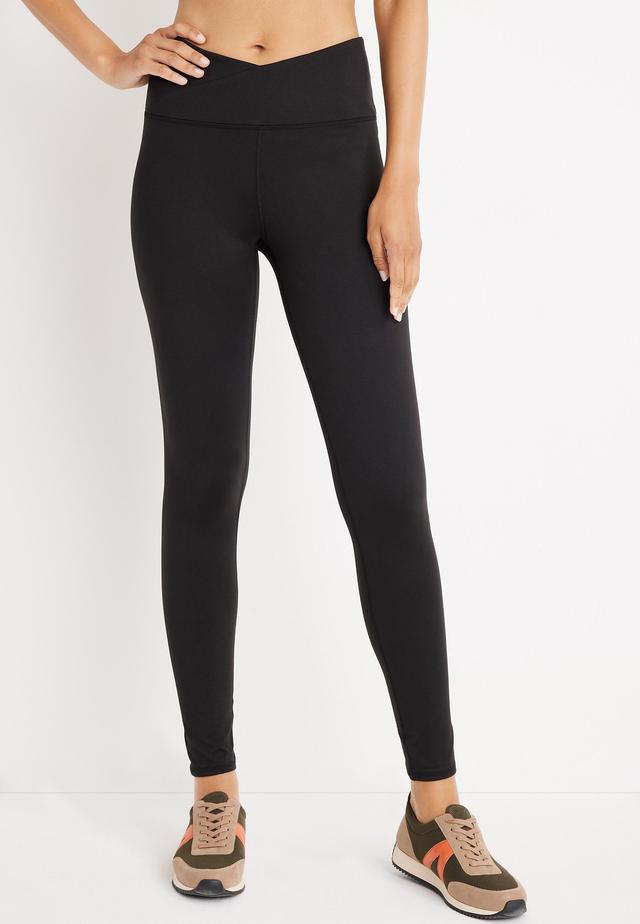 Maurices Womens Black Super High Rise Luxe Crossover Leggings Product Image