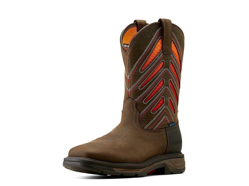 Ariat WorkHog XT VentTEK Waterproof Work Boot (Iron Coffee/Sunset) Men's Shoes Product Image