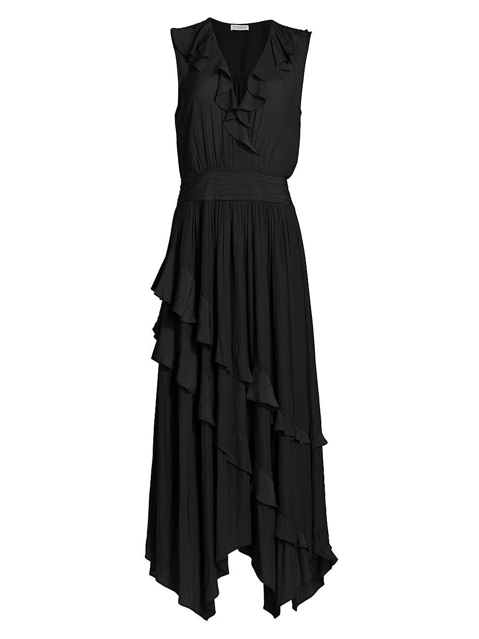 Hadlee Ruffled Sleeveless High-Low Maxi Dress Product Image