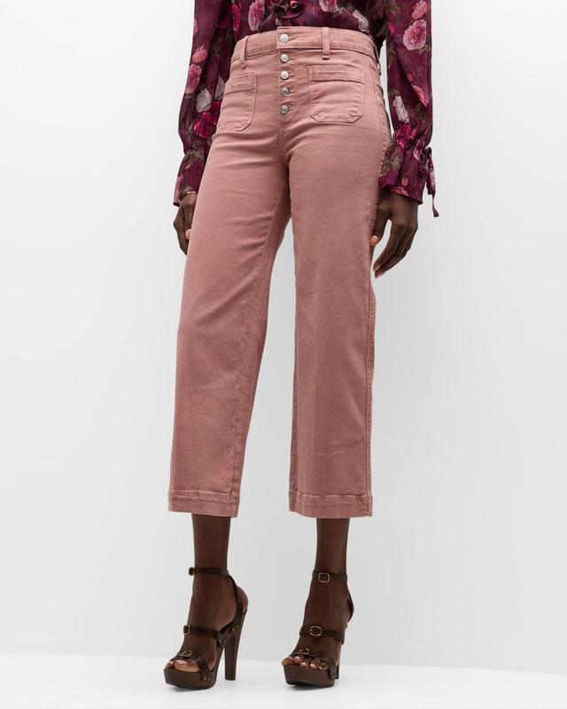 Anessa Cropped Wide-Leg Patch Pocket Jeans Product Image