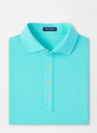 Peter Millar Mens Soul Performance Mesh Polo | Color: Turquoise | Size: S Product Image