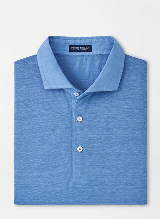 Peter Millar Mens Greystone Short Sleeve Polo | Color: Regatta Blue | Size: S Product Image