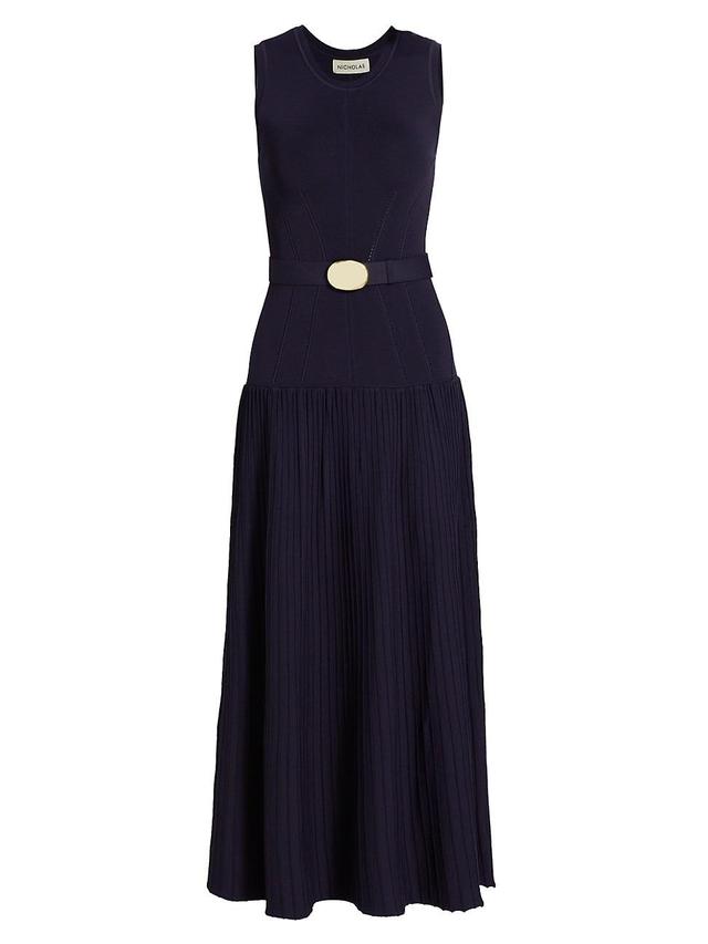 Womens Madison Belted Knit Maxi Dress Product Image