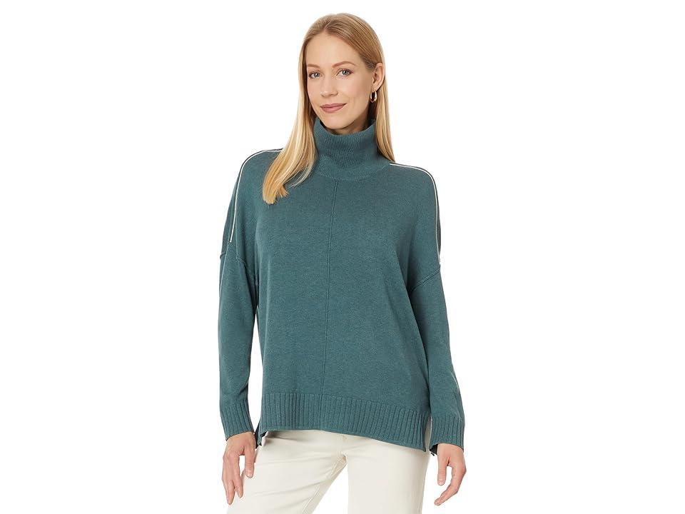 Lilla P Relaxed Turtleneck Sweater (Heron) Women's Sweater product image