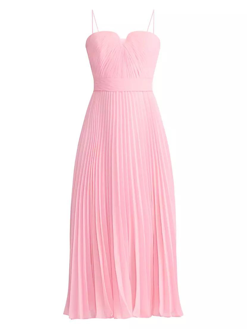 Pleated Chiffon Midi-Dress Product Image