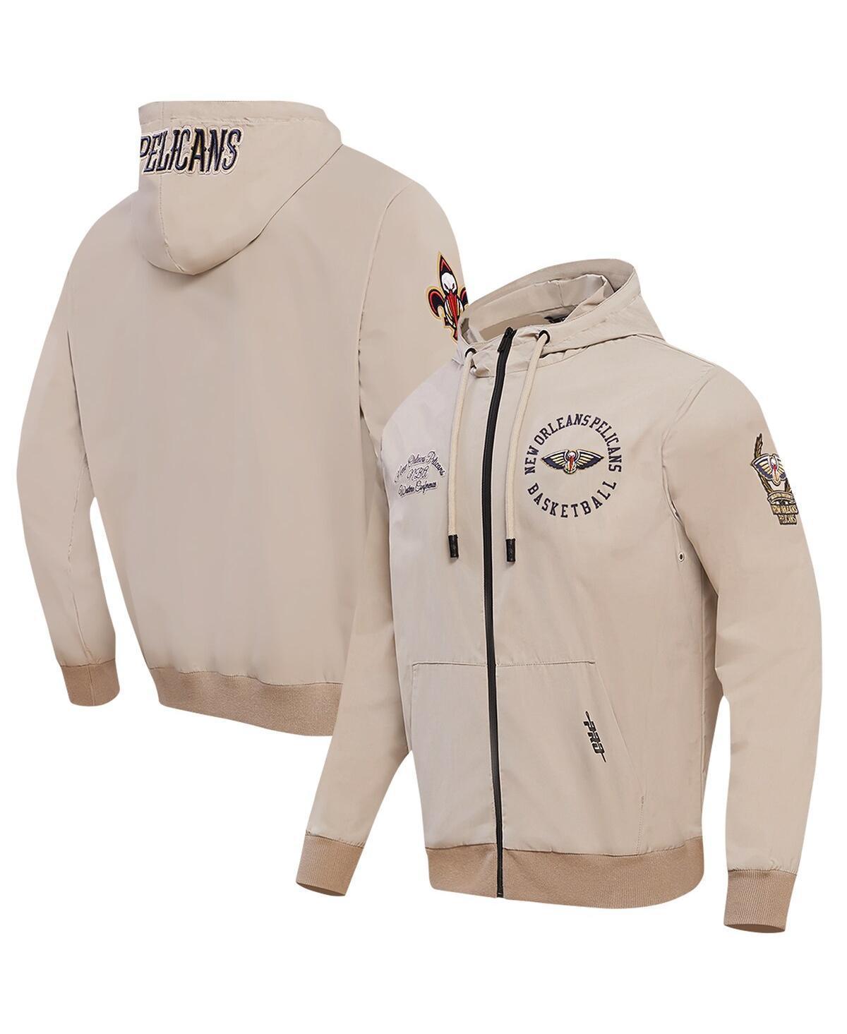 Mens Pro Standard Khaki New Orleans Pelicans Hybrid Full-Zip Hoodie Product Image