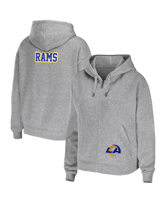 Womens WEAR by Erin Andrews Heathered Gray Seattle Seahawks Team Full-Zip Hoodie Blue Product Image