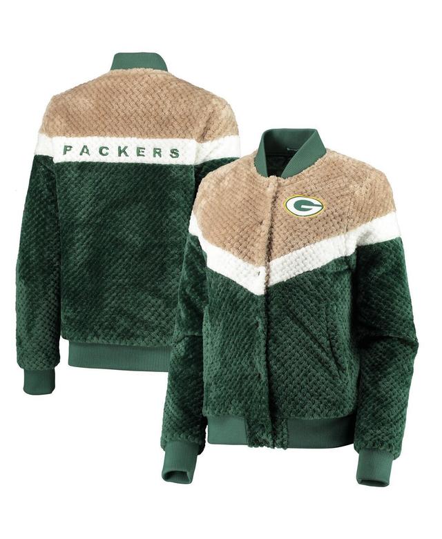 Womens G-III 4Her by Carl Banks /Cream Bay Packers Riot Squad Sherpa Full-Snap Jacket Product Image