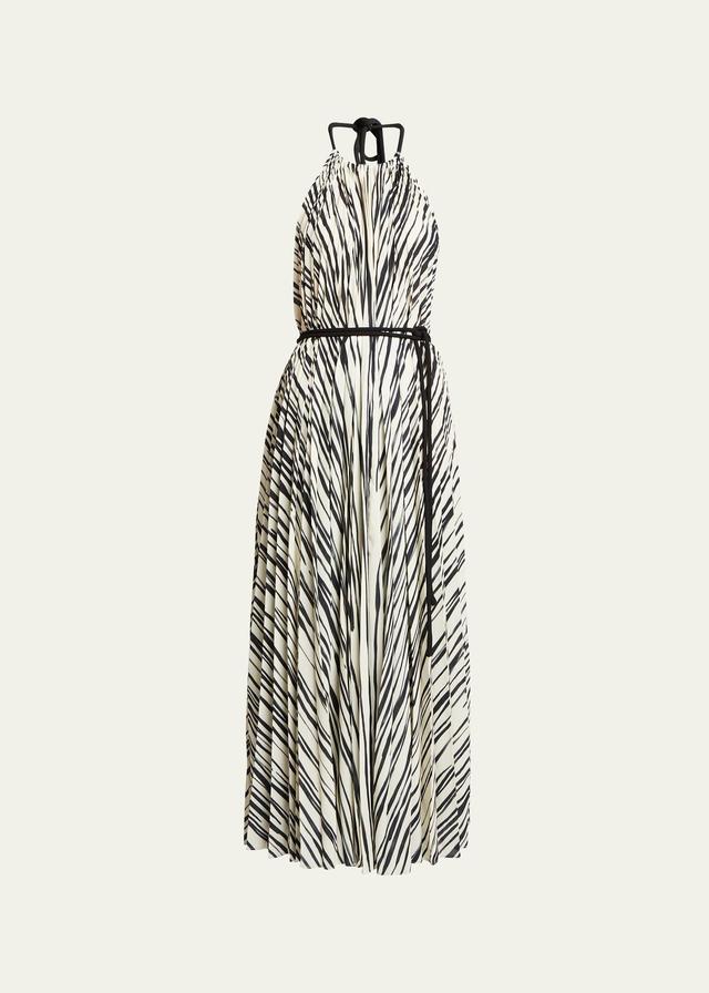 Proenza Schouler Variegated Stripe Halter Neck Dress Product Image