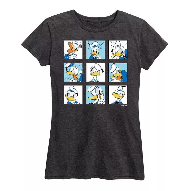 Disneys Donald Duck Womens Grid Graphic Tee Product Image