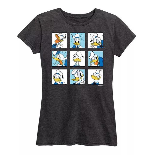 Disneys Donald Duck Womens Grid Graphic Tee Product Image