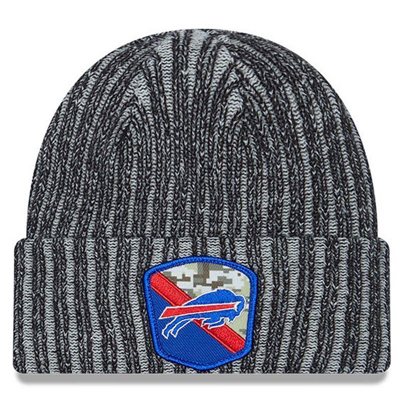 Mens New Era Black Buffalo Bills 2023 Salute To Service Cuffed Knit Hat Product Image