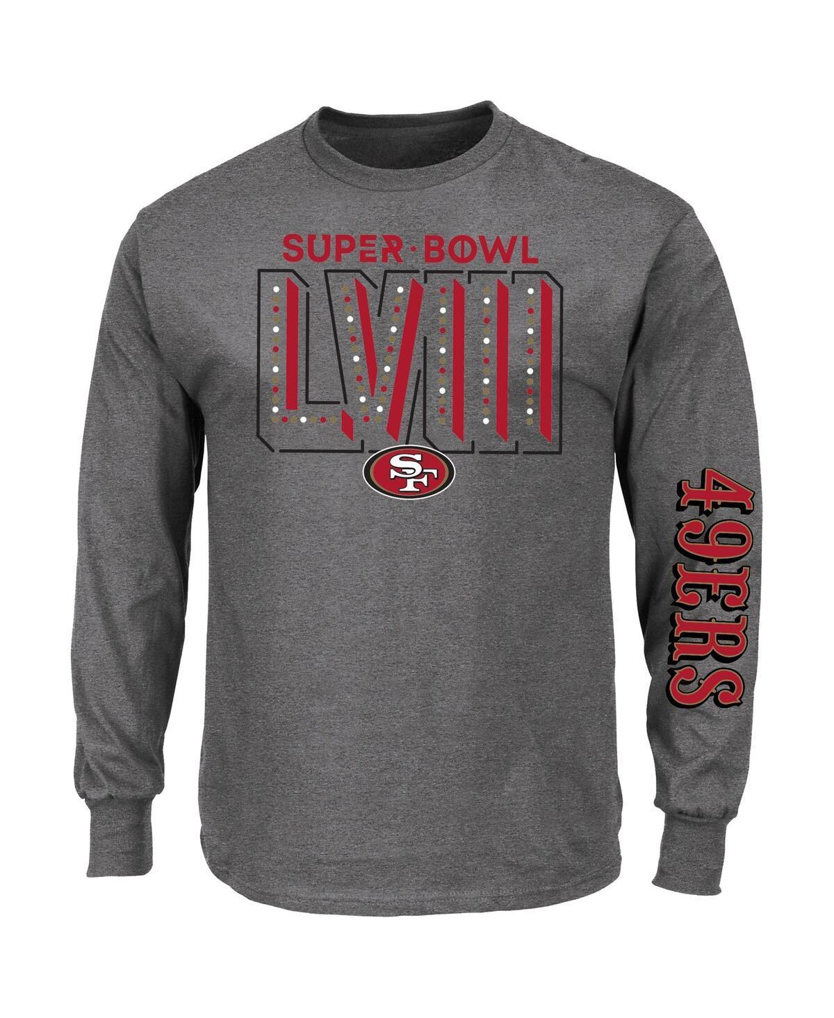 Mens Fanatics Branded Heather Charcoal San Francisco 49ers Super Bowl LVIII Big & Tall Long Sleeve T-Shirt Product Image