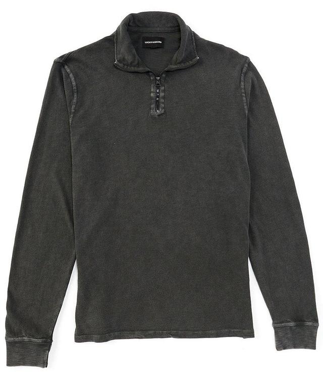 Lucky Brand Weekend Slub Mock Neck Half-Zip Pullover Product Image