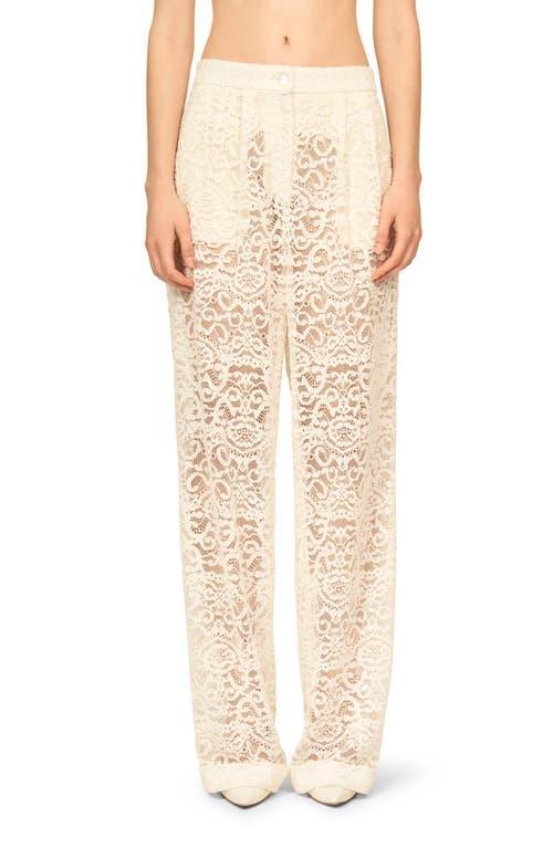 Interior The Gertude Sheer Cotton Blend Lace Pants Product Image