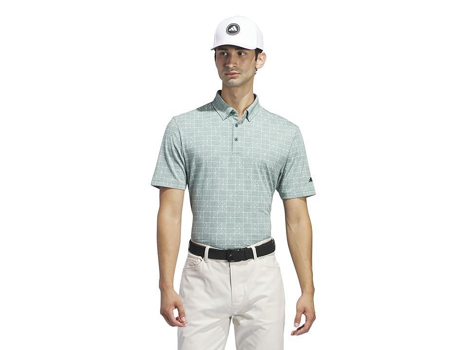 adidas Golf Go-To Printed Short Sleeve Polo (Collegiate ) Men's Clothing Product Image