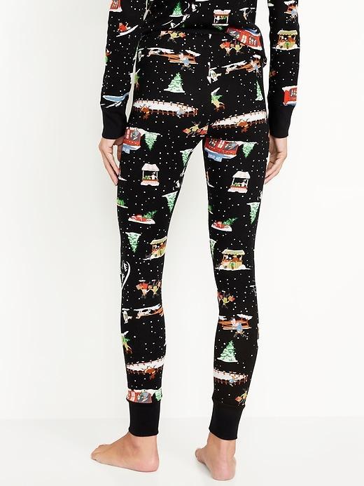 High-Waisted Waffle Pajama Leggings Product Image