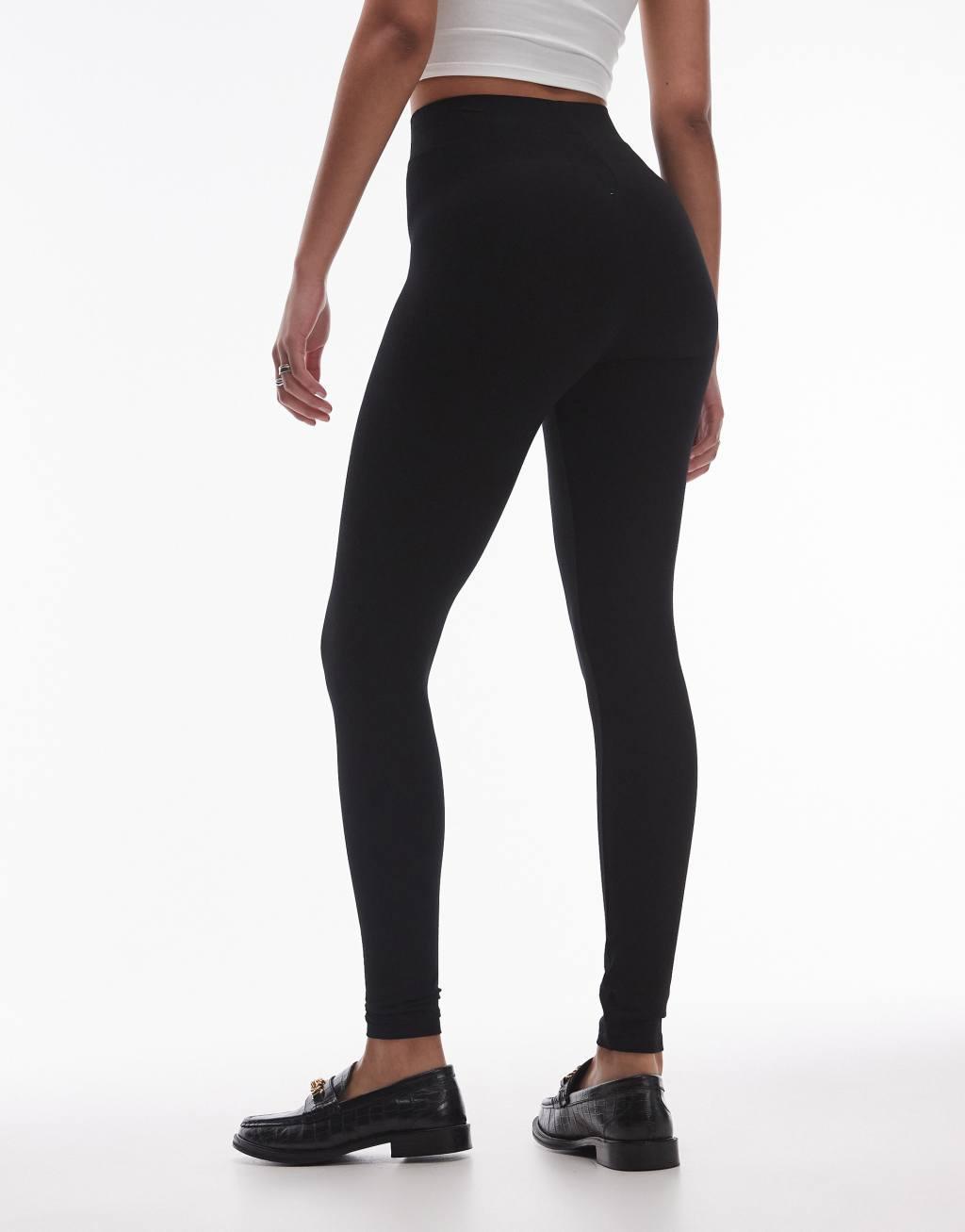 Topshop Tall basic ankle length legging in black Product Image