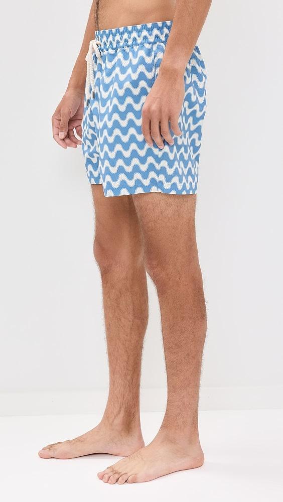 Frescobol Carioca Sport Copacabana Decor Print Swim Shorts 4.25" | Shopbop Product Image