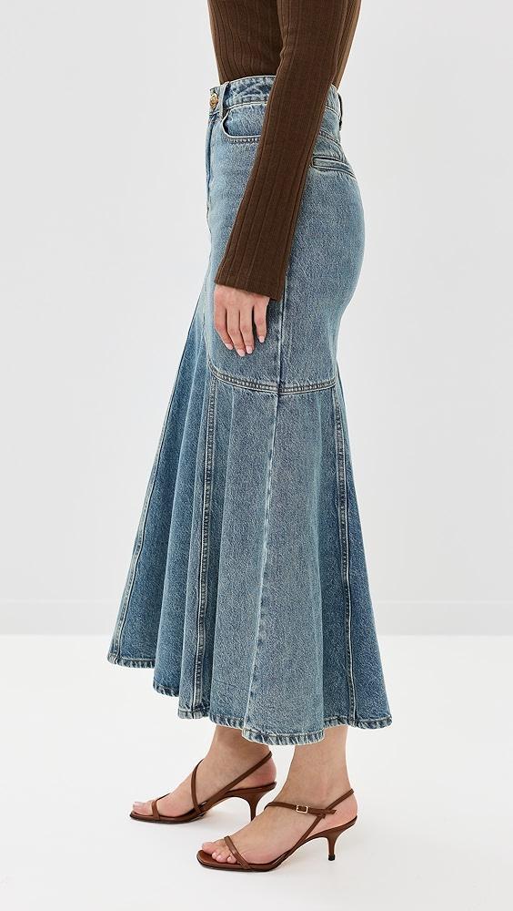 Zimmermann Illustration Denim Midi Skirt | Shopbop Product Image